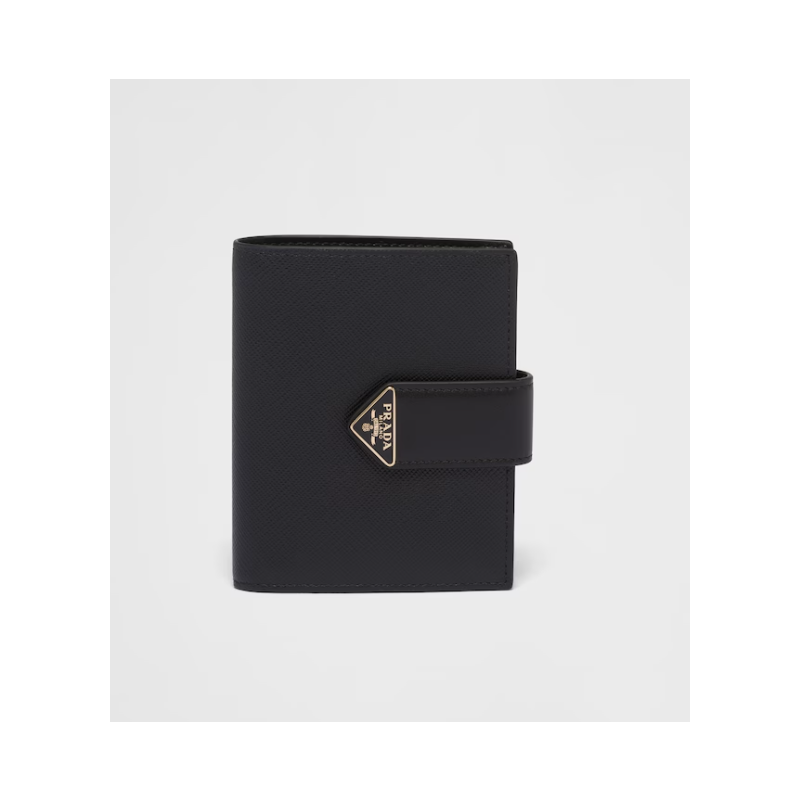 Prada Small Saffiano and smooth leather wallet