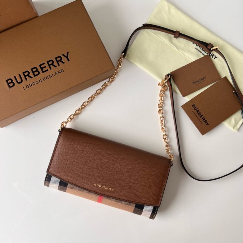 Burberry Check Chain Wallet