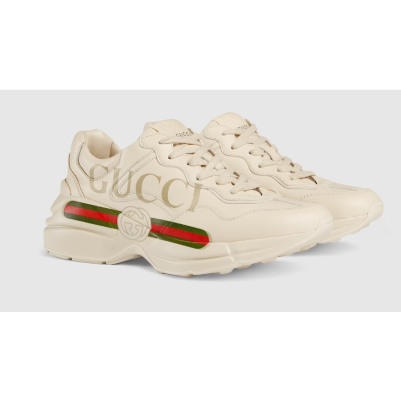 Women and Men's Rhyton trainer with Gucci logo