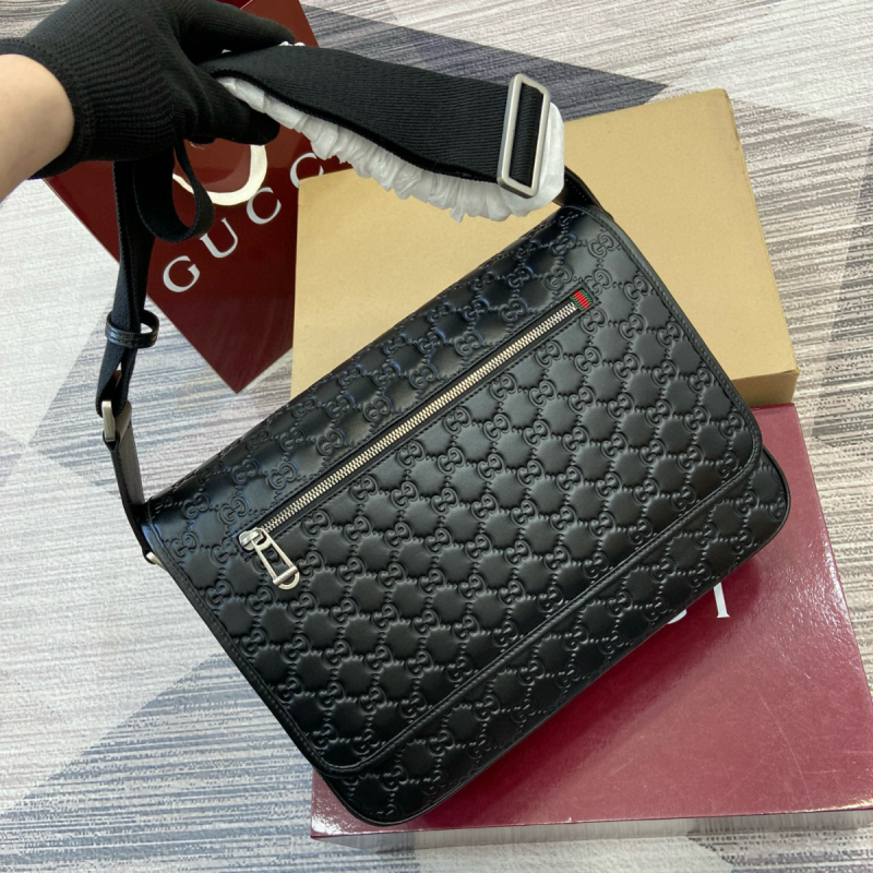 Gucci GG Emblem Medium Crossbody Bag 