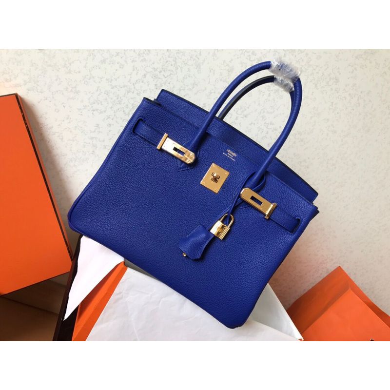 Hermes Birkin 35  in Togo leather-Electric Blue