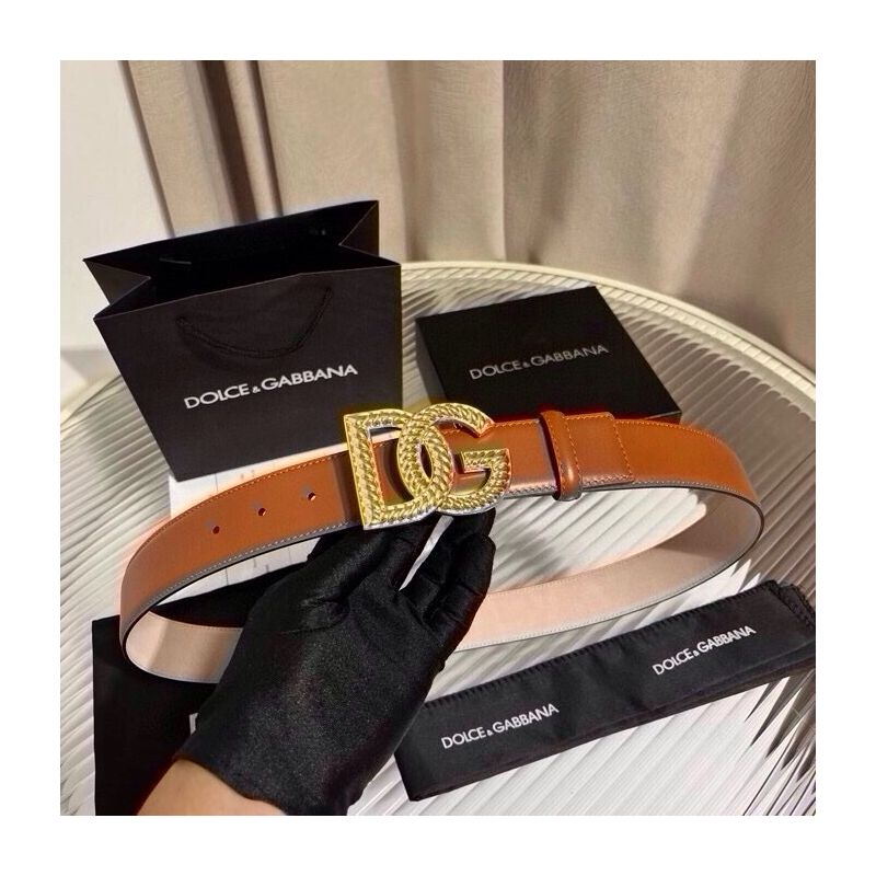 Dolce Gabbana Leather Belt 4.0cm