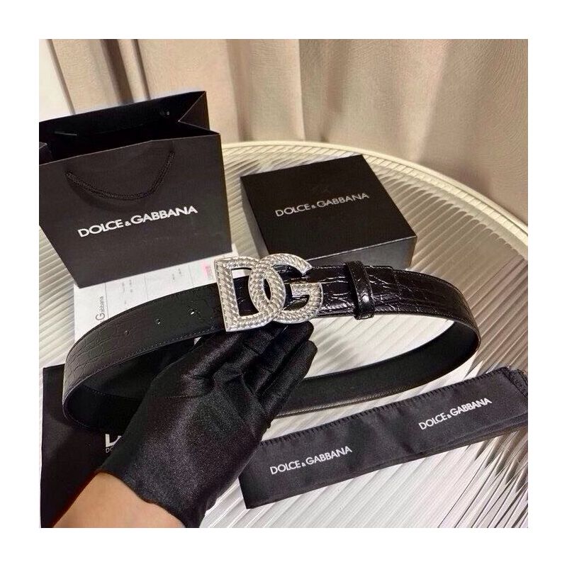 Dolce Gabbana Leather Belt 4.0cm