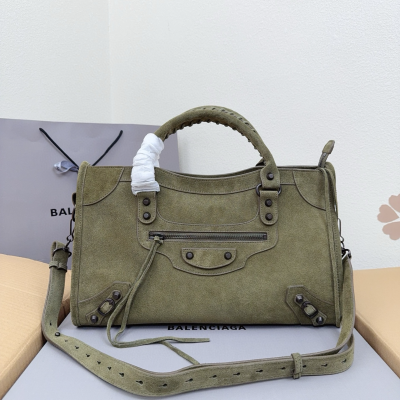 Balenciaga Le City Medium Handbag-Khaki