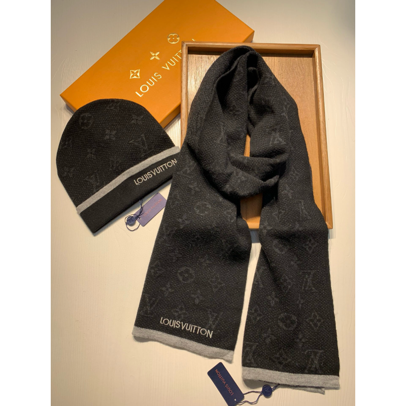 LV cashmere Scarf & Beanie