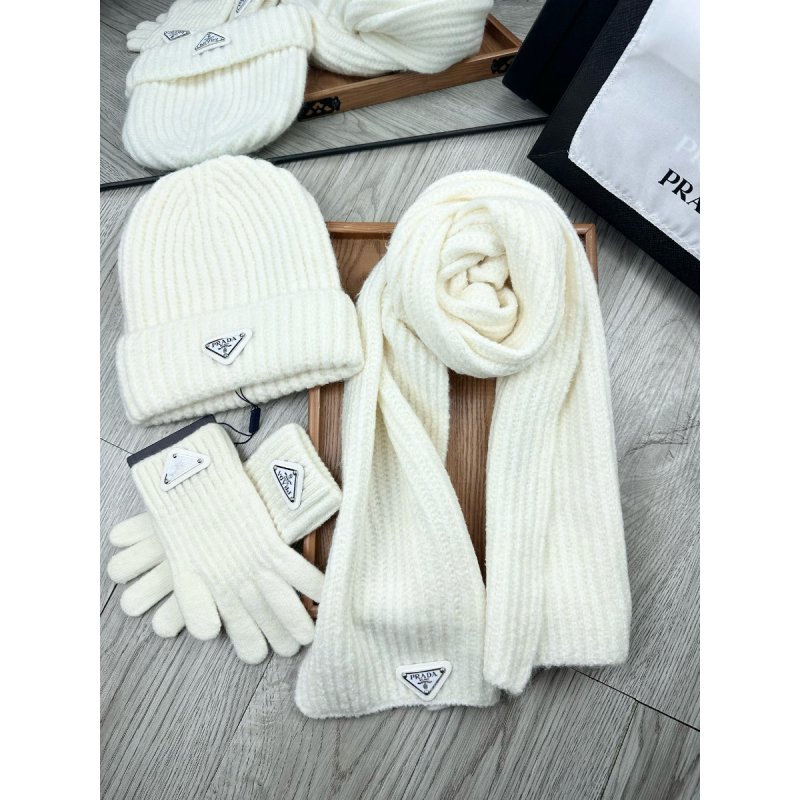 Prada Cashmere Hat/Scarf/Gloves