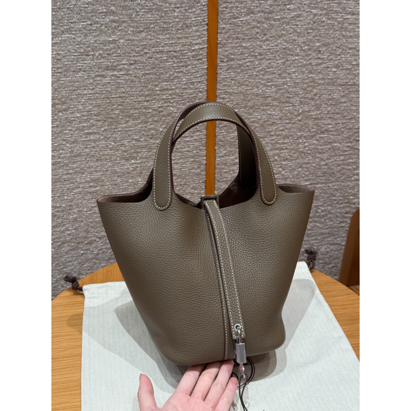 Hermes Picotin Lock Bag 18/22-Etoupe