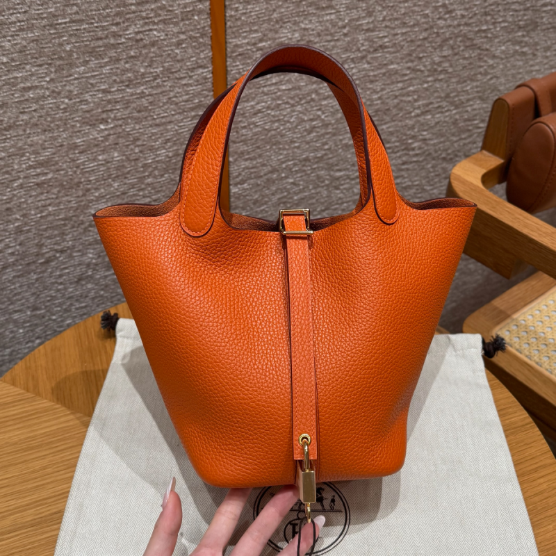 Hermes Picotin Lock Bag 18/22-Orange