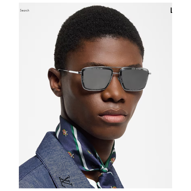 LV Super Vision Metal Square Sunglasses