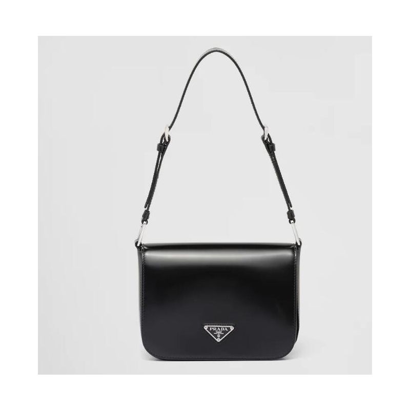 Prada Brushed leather shoulder bag
