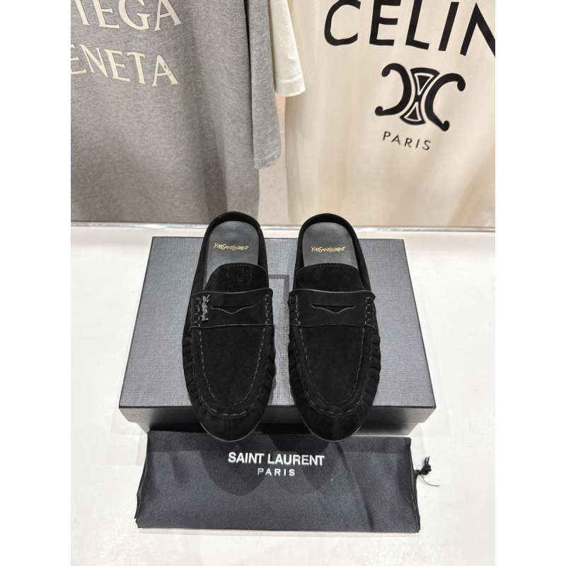 Saint Laurent Le Loafer Mule in Leather