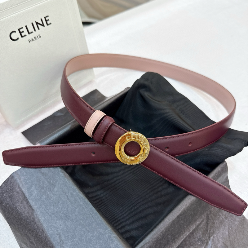 Celine Disc Buckle Reversible Belt 25mm