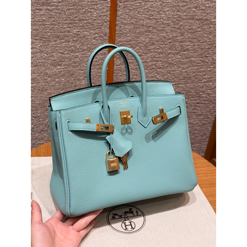 Hermes Birkin 25 / Birkin 30  in Togo Leather-blue atoll