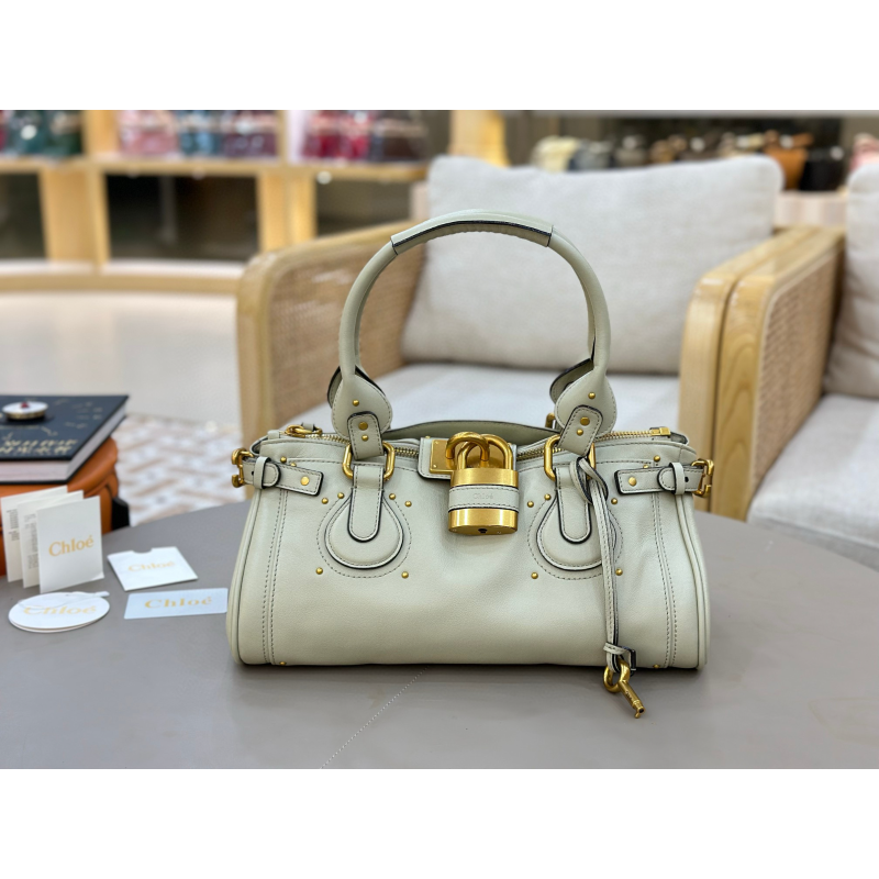 Chloe Paddington Large Bag-Light Grey