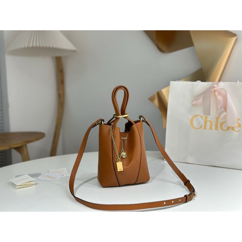 Chloe Small Spin Tote-Brown