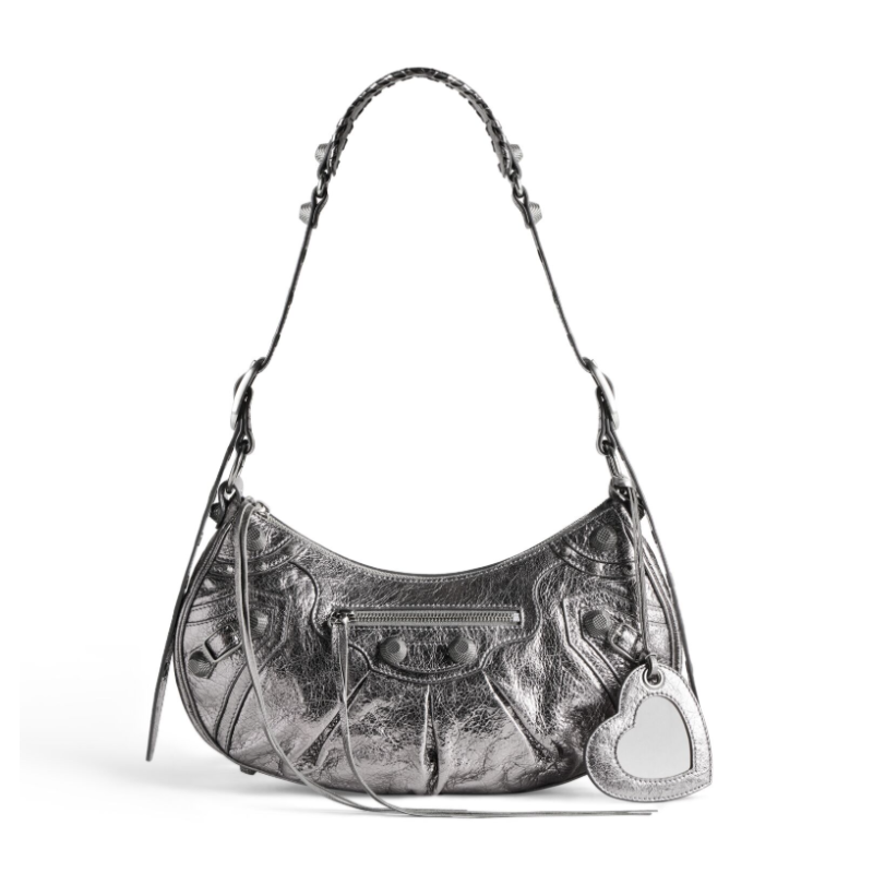 Balenciaga Le Cagole Shoulder Bag Small-Silver