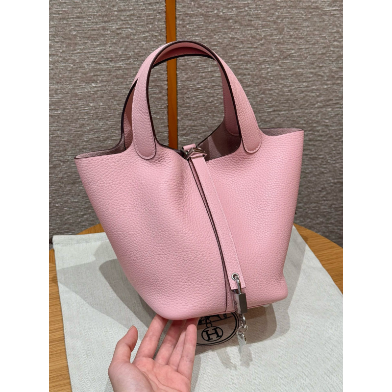 Hermes Picotin Lock Bag 18/22-Rosa Sakura