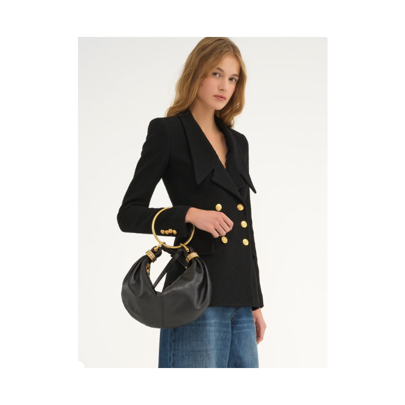 Chloe Small Bracelet Hobo Bag-Black